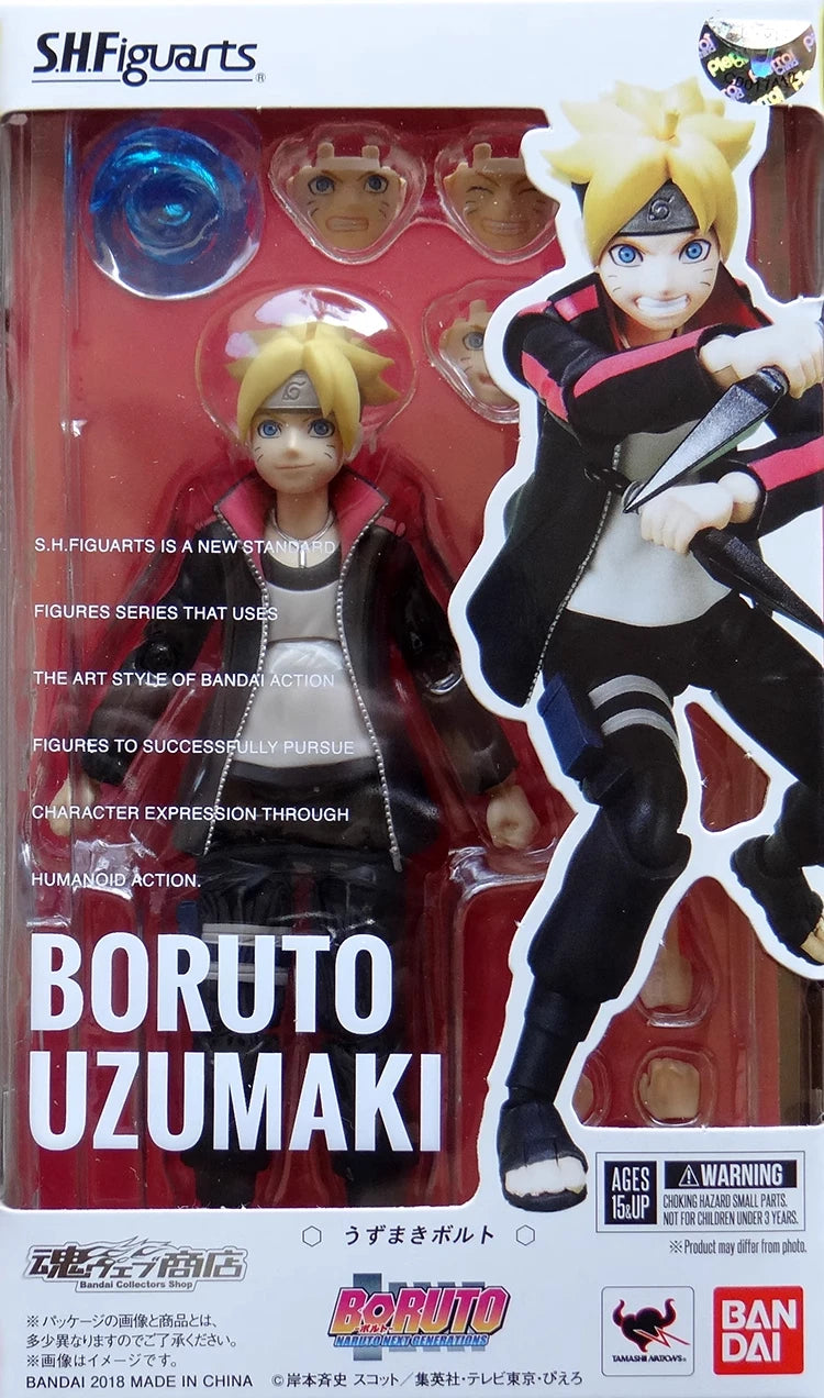 Bandai Original S.H.Figuarts Series Naruto Action Figure Anime Movable Character Assembly Figures Model Toys Collectible Model