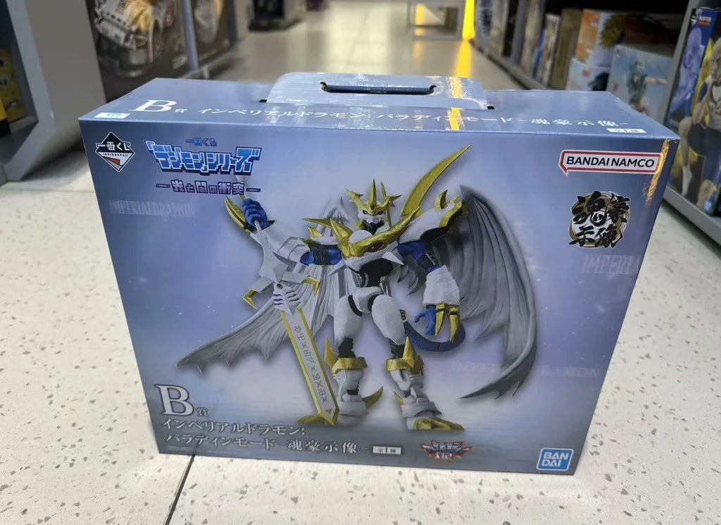 TYCTOYS Genuine BANDAI Ichiban Digimon Light and Dark Omegamon Agumon Gabumon Anime Character Model Toys Ornament Gifts