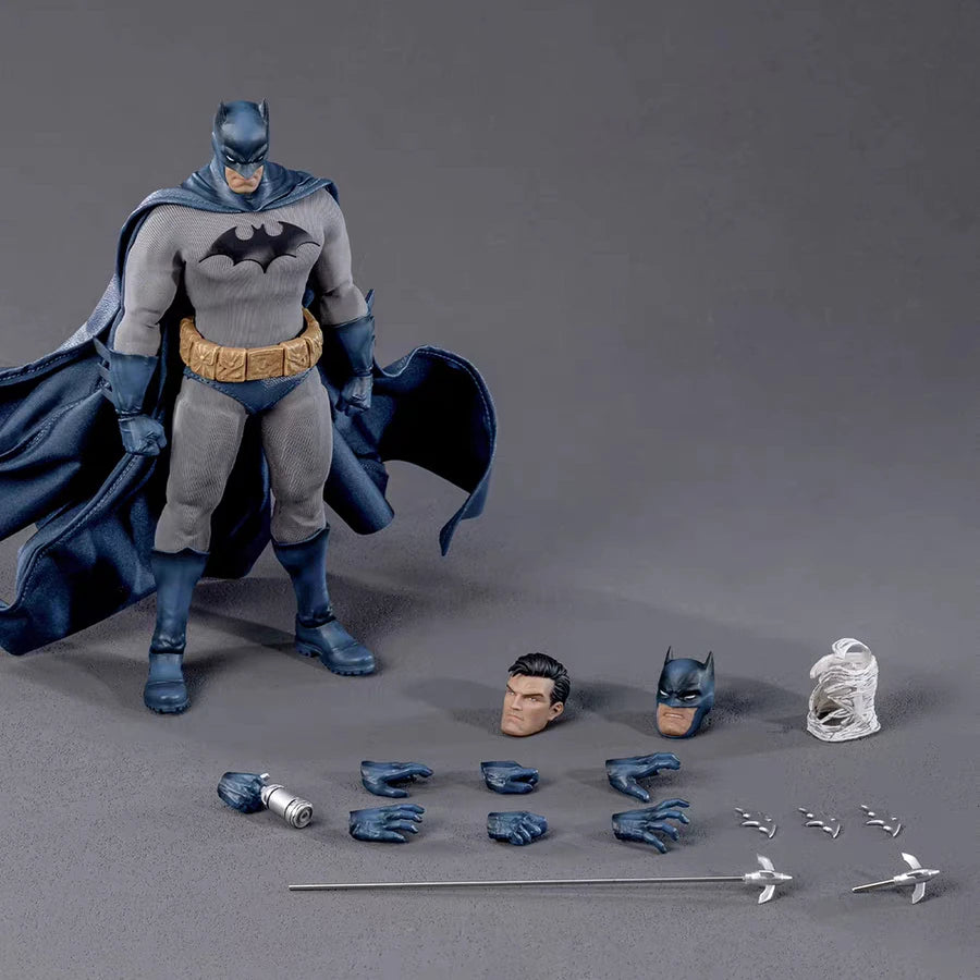New Genuine Gong Dc Silence Batman Cloth Outfit Action Figures Batman Anime Figure 3d Batman Collectible Movable Model Toy Gift