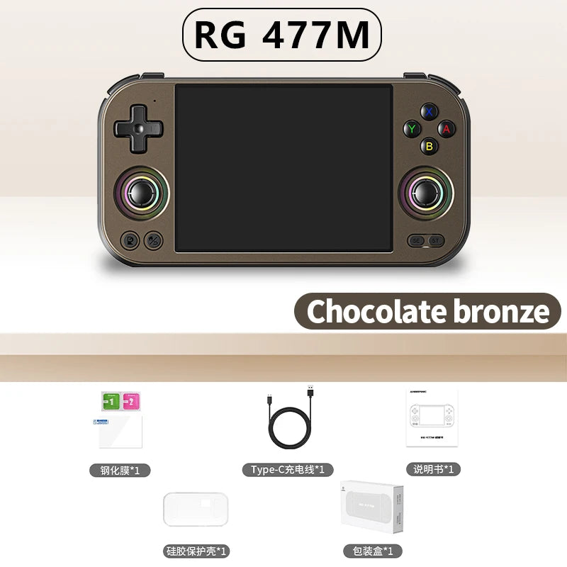 Anbernic RG477M Retro Handheld Game Console 4.7-inch LTPS 64 Bit Game Player Dimensity 8300 Online Multiplayer Streaming RG 477M
