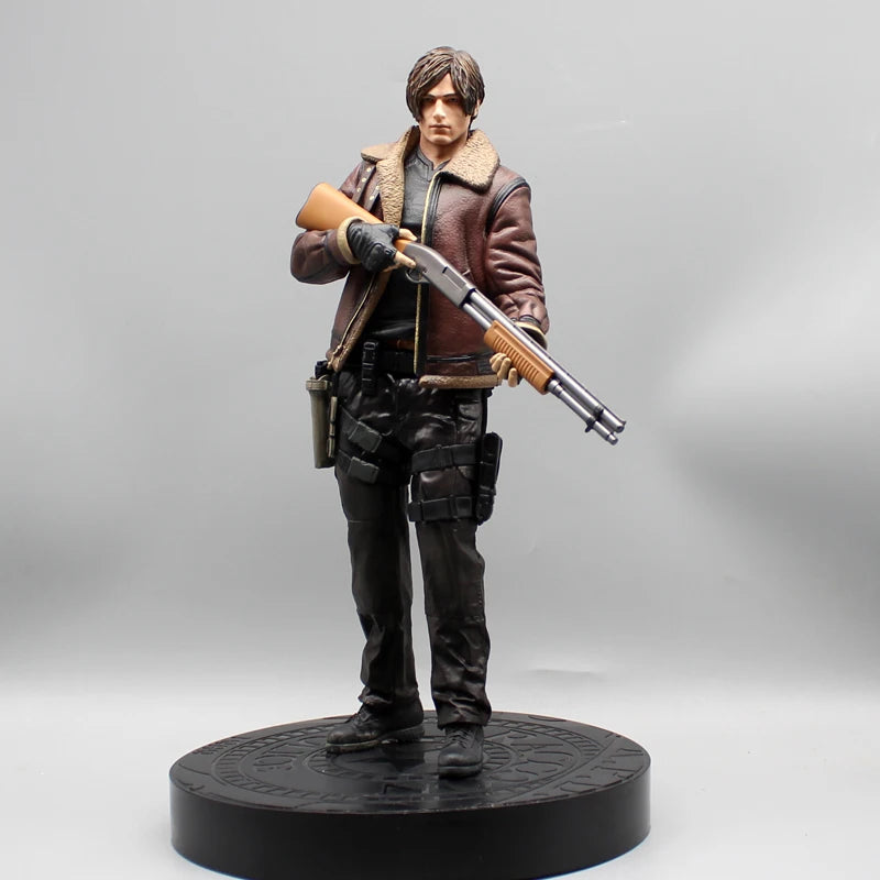 Hot 32cm Resident Evil Leon Kennedy 3rd Generation Gk Figure Anime Game Peripheral Desk Decor Collectible Otaku Model Toy