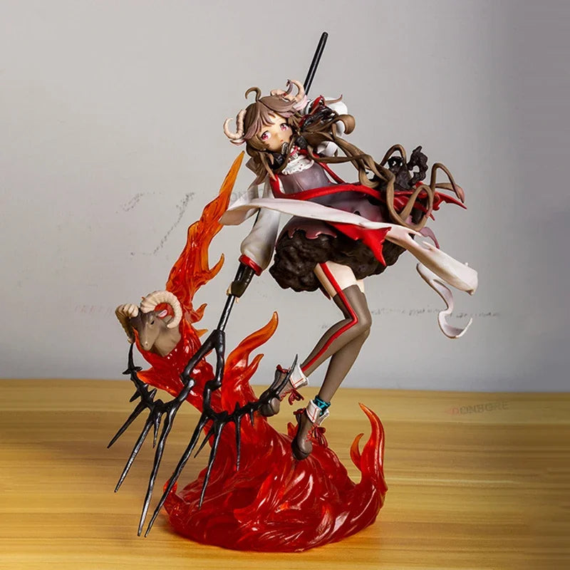 30cm Myethos Arknights Eyjafjalla Game Anime Figure Eyjafjalla Sheep Action Figure Texas/W Figurine Collectible Model Doll Toys