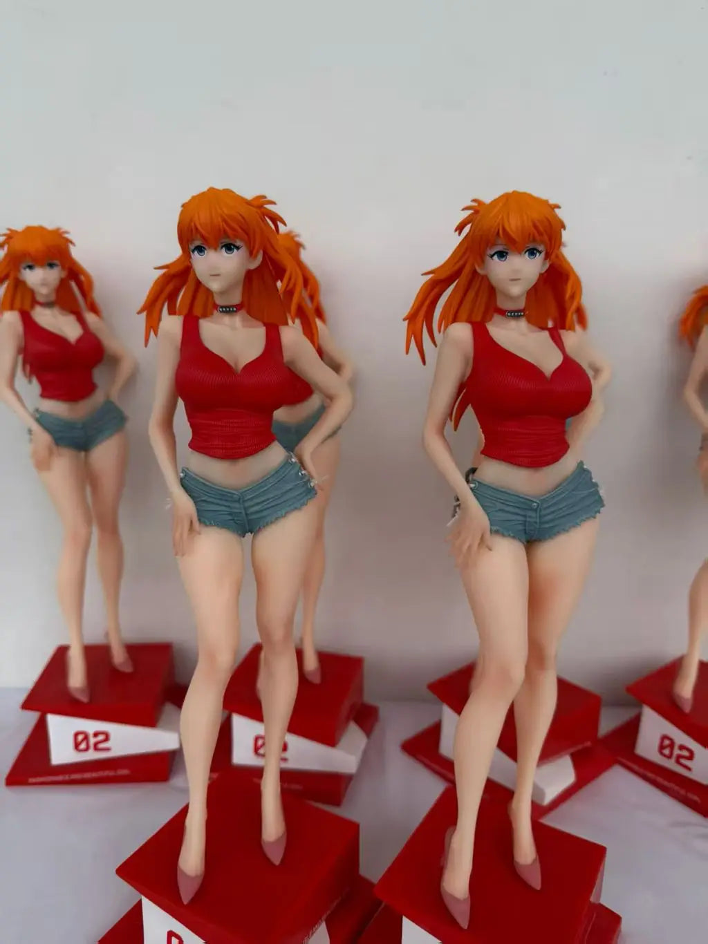 Asuka Langley Garage Kit Anime Figure Summer Edition Campus Queen Two-Dimensional Beautiful Girl Desktop Ornament GK Model Gift