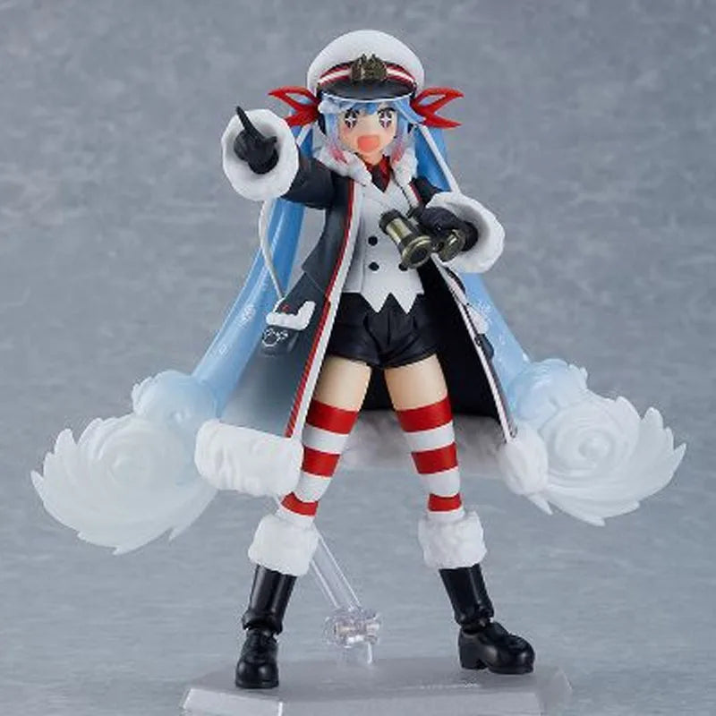 GSC Original Figma Hatsune Miku Snow Miku 2022 Grand Voyage 130mm Anime Action Figures Toys for Boys Christmas Gift Collectible