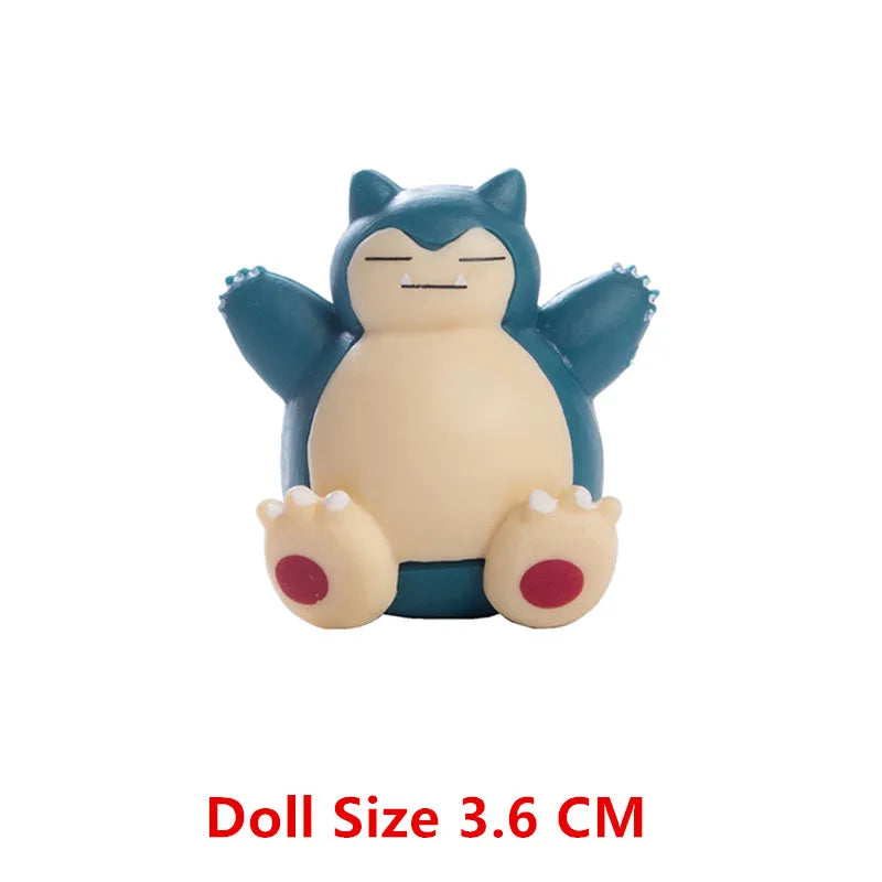 3-7 Cm PokemonCartoons Anime Figure Pikachu Mew Snorlax Charmander Cosplay Collection Pet Pocket Monster Action Model Toy Gifts