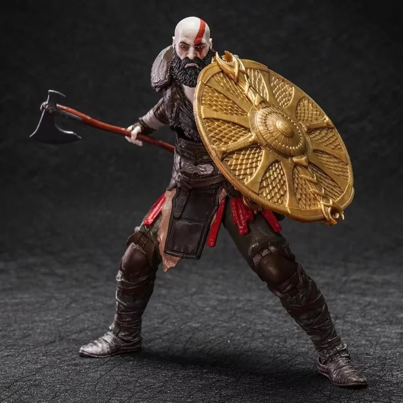 Kratos Model God Of War Ragnarok Figuras Game Action Figure Toys Anime 6-Inch Collectible Figurine Movable Doll Display Gift