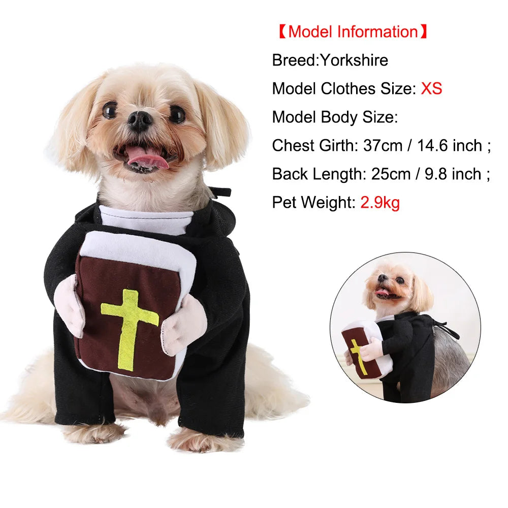 Hunde-Cosplay-Kostüm, Haustier-Hundejacke, Halloween, süße Bibel-Hunde-Outfits, Party-Anziehkleidung, Kätzchen-Kleidung, Chihuahua, Mops-Kleidung