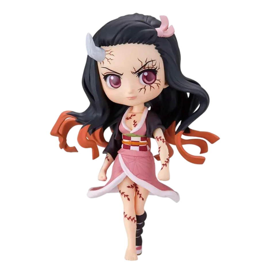 Kawaii Anime Demon Slayer Figure Nezuko Tanjirou Zenitsu Inosuke Kyoujurou GiyuuQposket PVC Model Toys children Gift