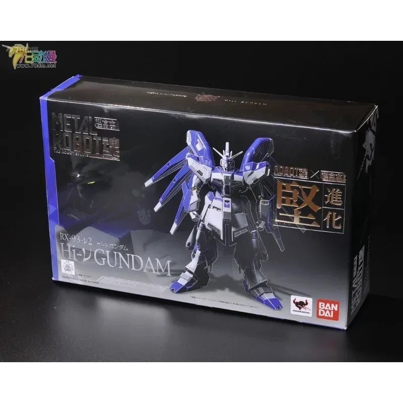BANDAI Original Metal Robot Spirits RX-93-ν-2 Hi-v Gundam Collectible Movable Action Figure Model Toys Gifts for Boys