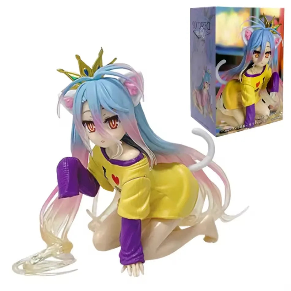 Hot Anime Figure NO GAME NO LIFE Action Figures Shiro Animation Figures Ornaments Collection Models Toys Gifts