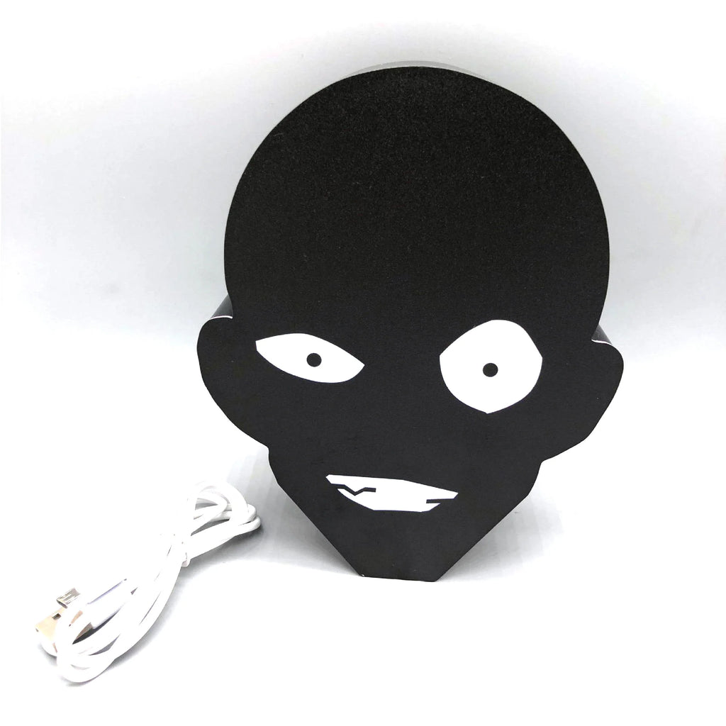 Popular Black Clothed Man Night Light Soft Light Eye Protection Funny Sand Sculpture Horror Bedhead Atmosphere Light Decoration