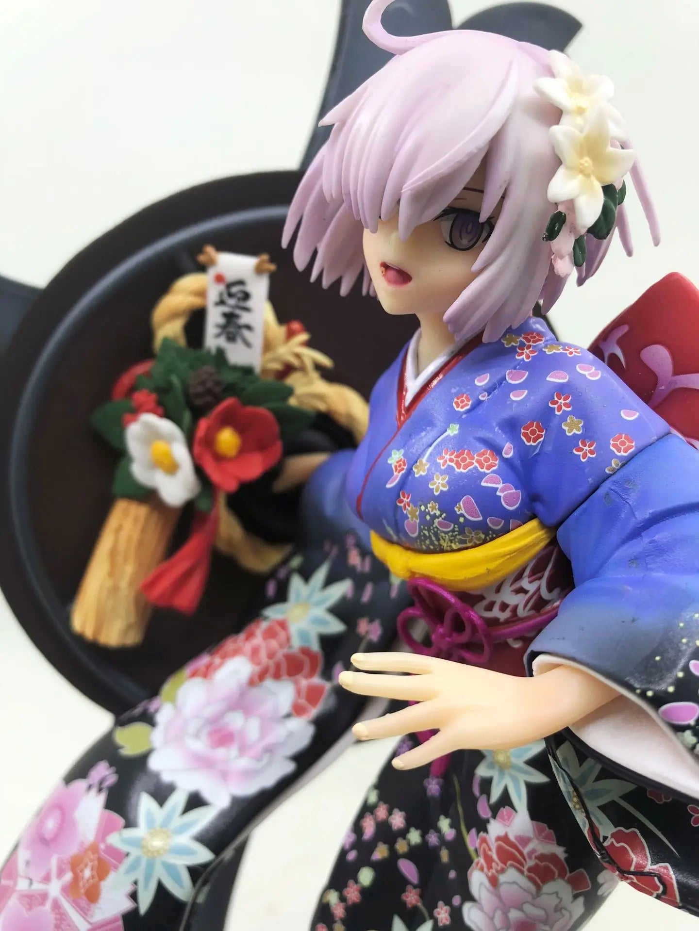27CM Anime Fate/Grand Order Mash Kyrielight Figure 1/7 Grand New Year Kimono Dress Up Model Toy Gift Collection Action Figure
