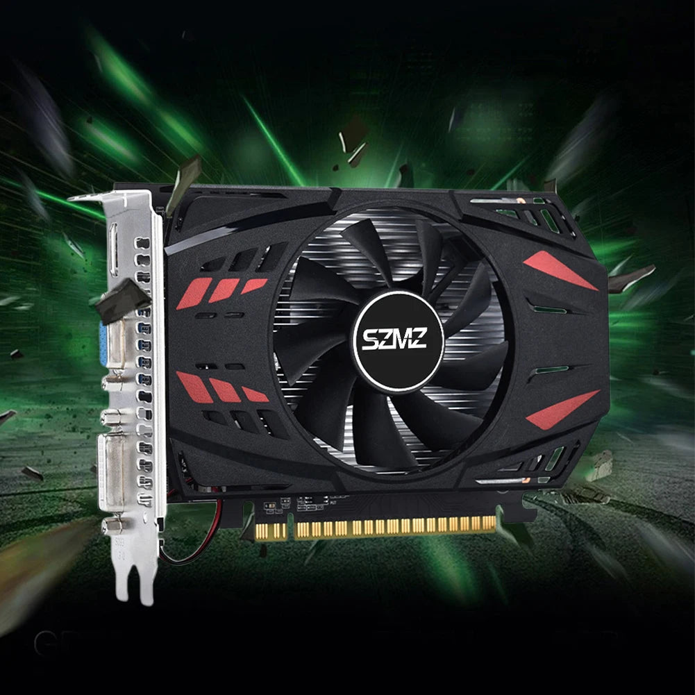 GT730 Desktop-Grafikkarte HD + VGA + DVI DDR3 4 GB Computergrafikkarten PCI-E2.016X Gaming-Grafikkarte 128 Bit mit Lüfter
