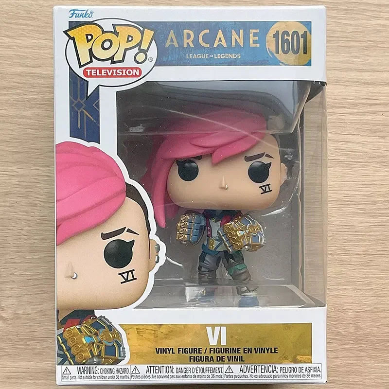 Arcane League of Legends Anime Figure Silco Jinx Vi Ekko Heimerdinger with Poro Funko Pop Vinyl Figures Limited Edition Toy Gift