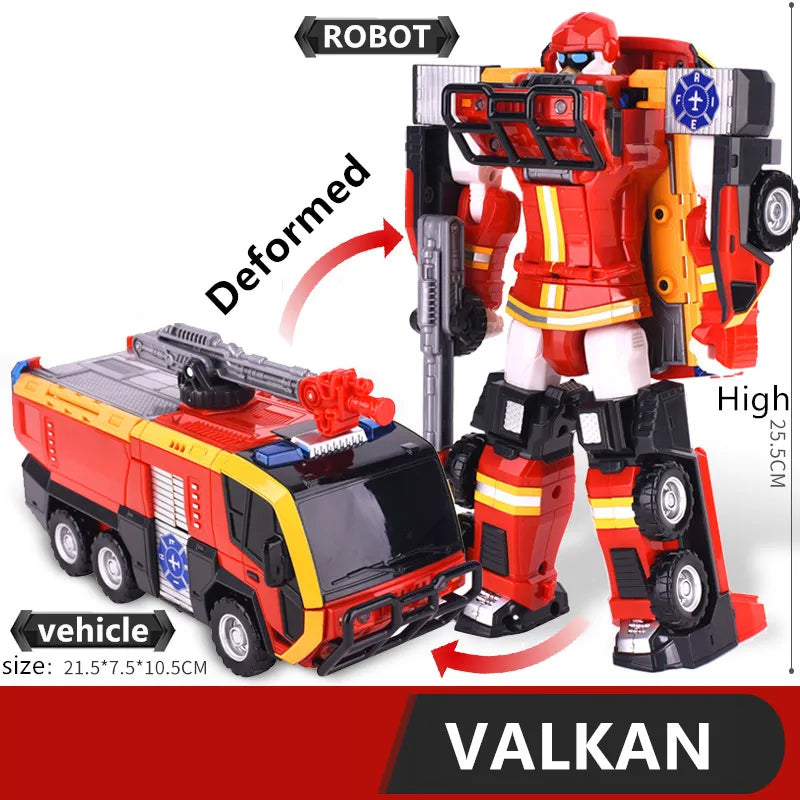 Original Tobot Deformation Robot 6 in 1 Transforming Car ALPHA  Action Figure Korea Anime Cartoon Brothers Warrior MAGMA Toys