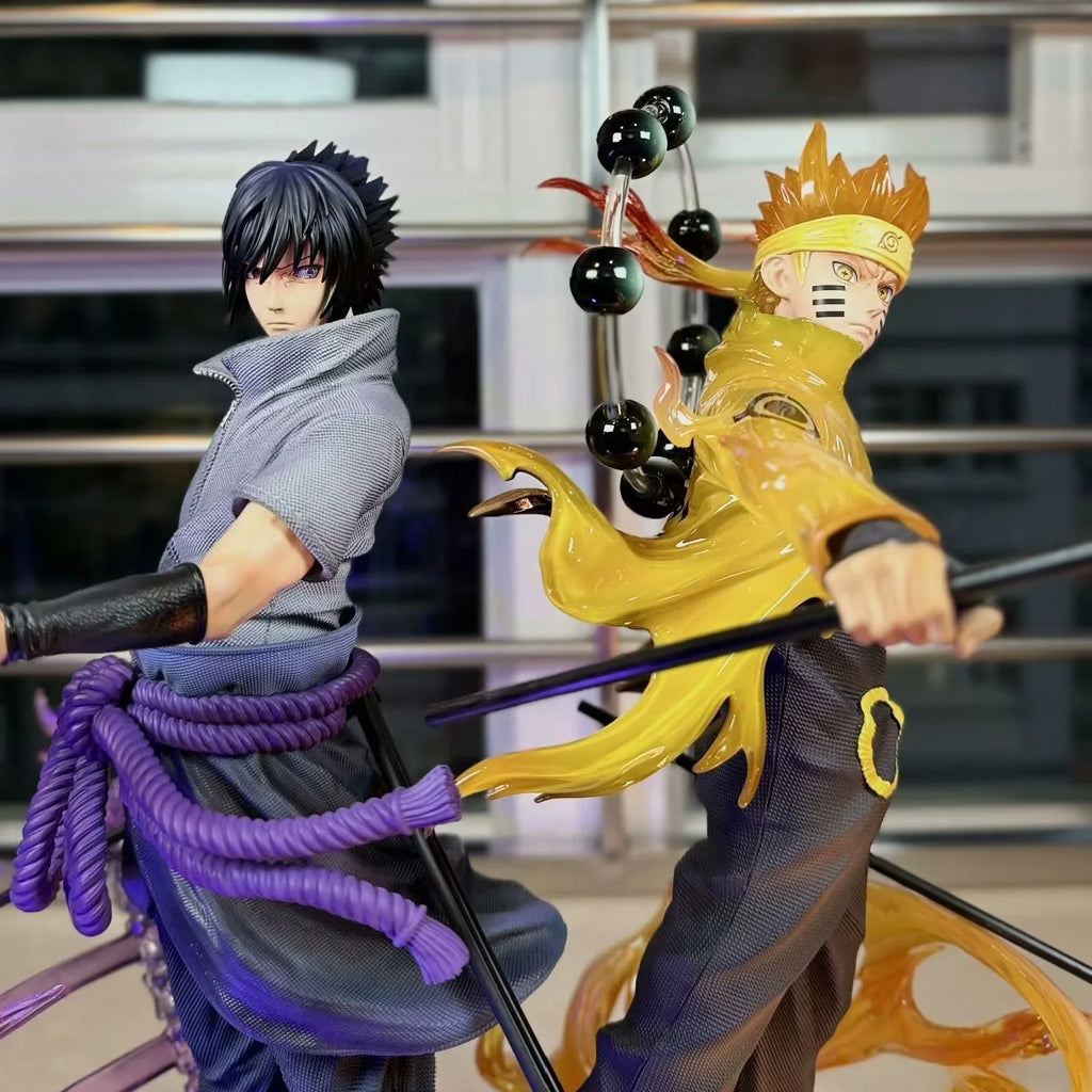 New Model Hypoxia Uzumaki Naruto Uchiha Sasuke Ninja GK Peripheral Ornaments Trendy Play Birthday Gift Anime Figure Model Doll