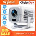 ThundeaL Autofokus PG370 Full HD 4K Projektor für Filme, WLAN, Android, Smart TV, Heimkino, Mini-Tragbarer Videobeamer