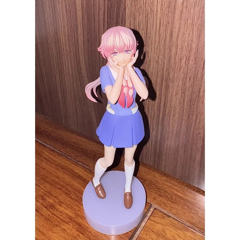 [In Stock] Original Instock 17cm Mirai Nikki Gasai Yuno Anime Action Figure Ordinary Version Special Version Model Desktop Toy