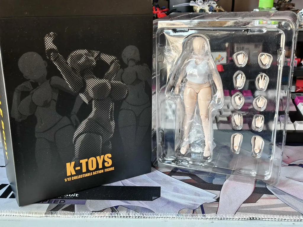 TYCTOYS Original K-TOYS KT02 1/12 Manga Style Full voluptuous Female Body 6'' Super Flexible Girl Joint Action Figure Model Toys