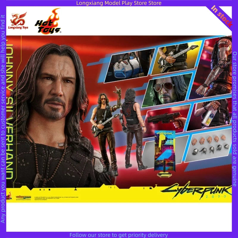 In Stock HOTTOYS HT VGM47 Cyberpunk 2077 Johnny Keanu Reeves Action Figure Model Gift Collection