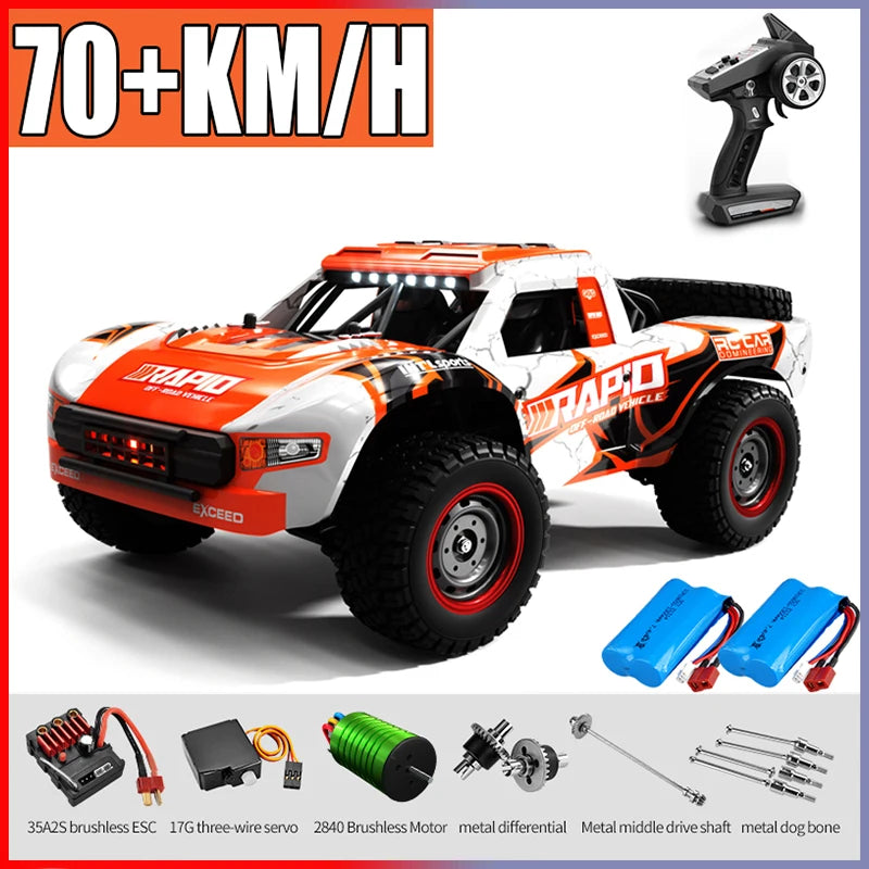 Rc Кола Off Road 4x4 50 км/ч или 75 км/ч Високоскоростна безчеткова моторна Monster Truck 1/16 Пустинни/Снежни състезателни колички за дрифт играчки за момчета