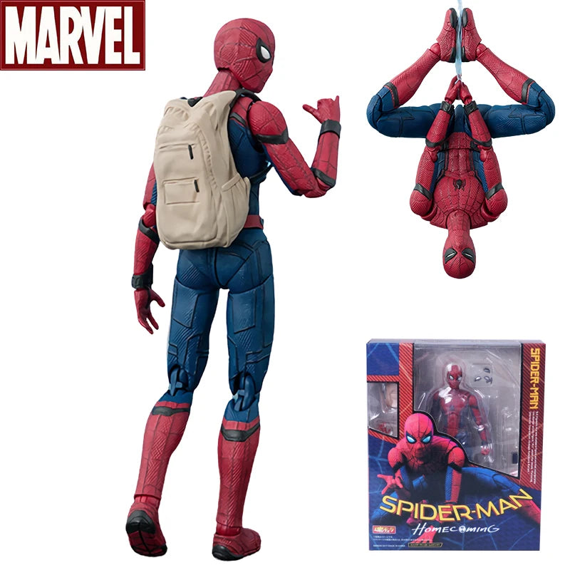 Shf Spider Man Action Figure Toys 15cm Spider-man:homecoming Spider Man Multi-accessories Movable Statue Model Doll Kids Gifts