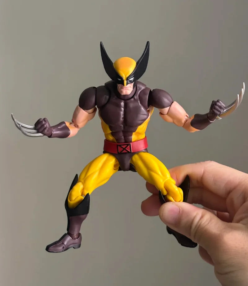 Mafex096 Wolverine Classic Costume Chinese Factory KO Logan Marvel Action Figure Model Toy Collectible Animation Derivative