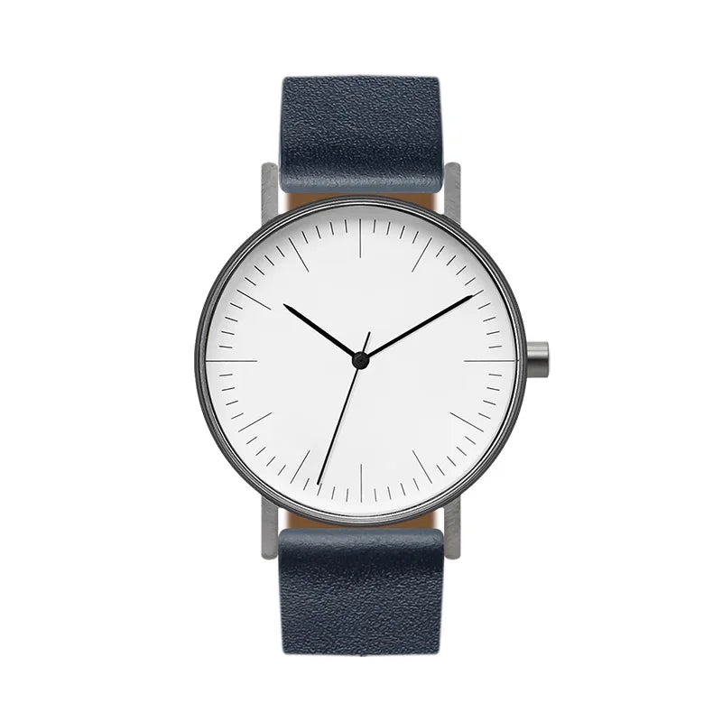 Design Sense Watch B001 Einfaches Retro-Design Stummschaltung Herren- und Damenuhr aus wasserdichtem Edelstahl