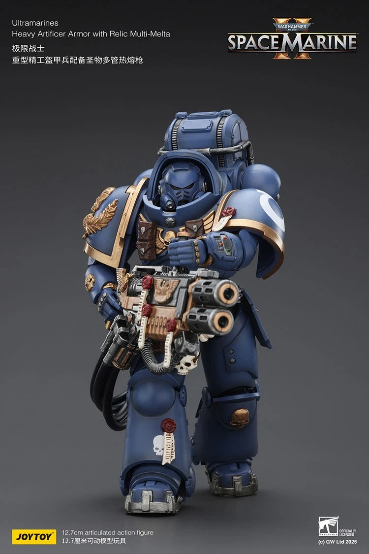 JOYTOY Warhammer 40000/40k Ultramarines Heavy Artificer Armor with Relic Multi-Melta Action Figure Doll Decoration Gift Model