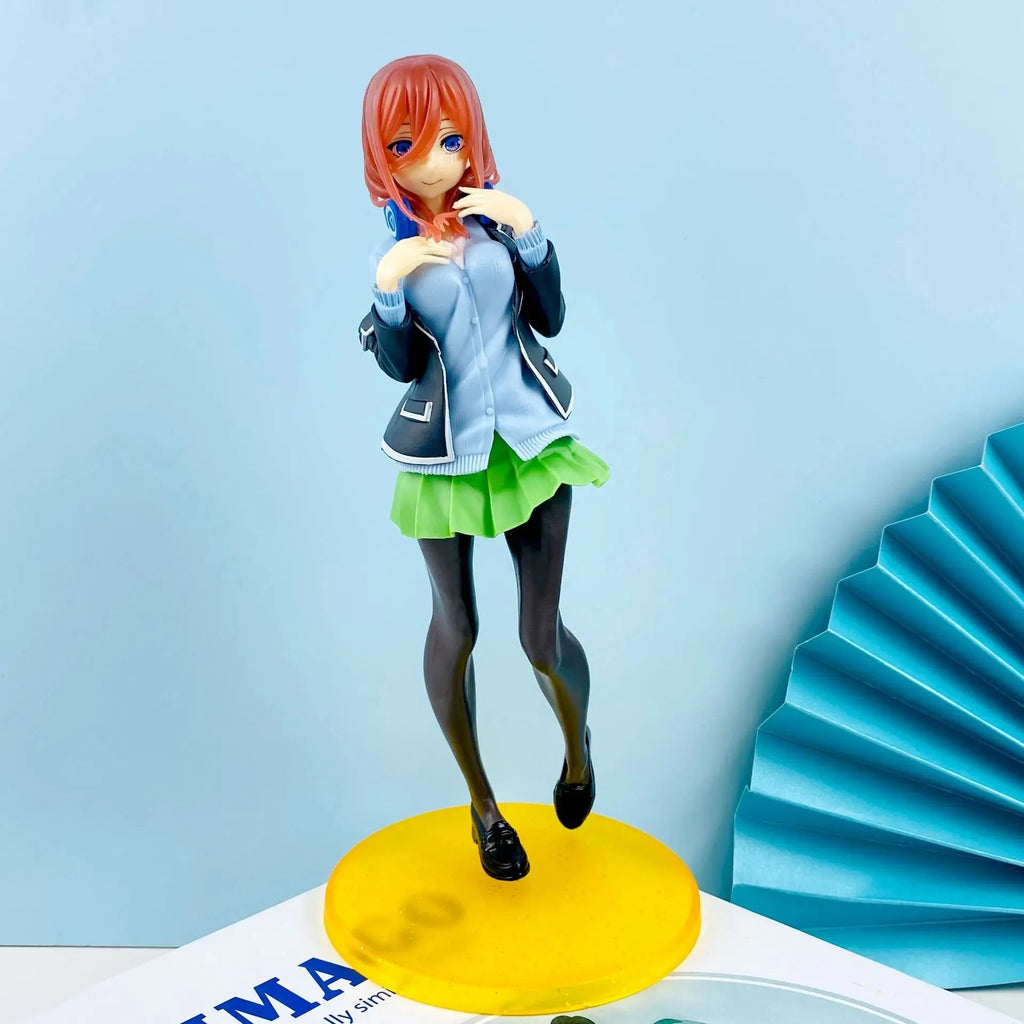 5Style Anime Figure Ichik 18CM School Uniform The Quintessential Quintuplets Model Dolls Toy Gift Collec Nakano Nino Miku