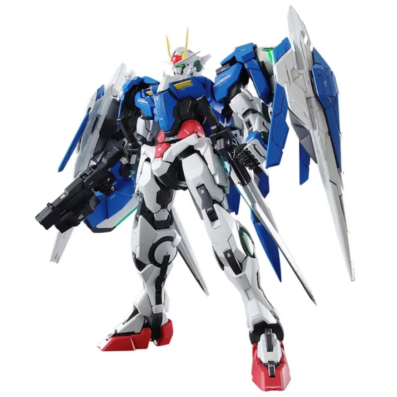 BANDAI Authentic PG 1/60 GN-0000+GNR-010 00 Raiser Gundam Model Kit Collectible Toy Gift