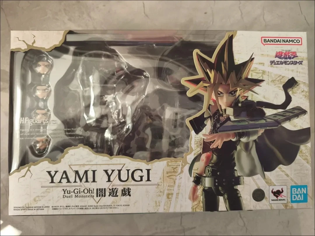In Stock Genuine Bandai Yu Gi Oh  Duel Monsters Model Kit SHF Yami Yugi Anime Action Figure  Collection Toys Gifts Finished Mode