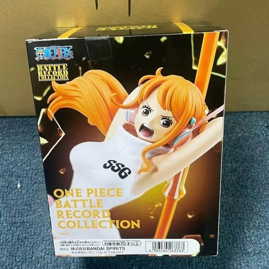 Original Bandai One Piece Battle Record Collection Nami Zeus Kawaii Anime Figure PVC Model Collectible Toys Gift 15Cm