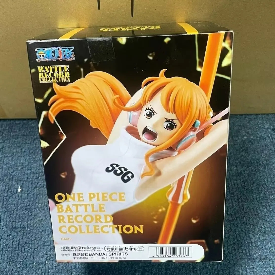 Original Bandai One Piece Battle Record Collection Nami Zeus Kawaii Anime Figure PVC Model Collectible Toys Gift 15Cm