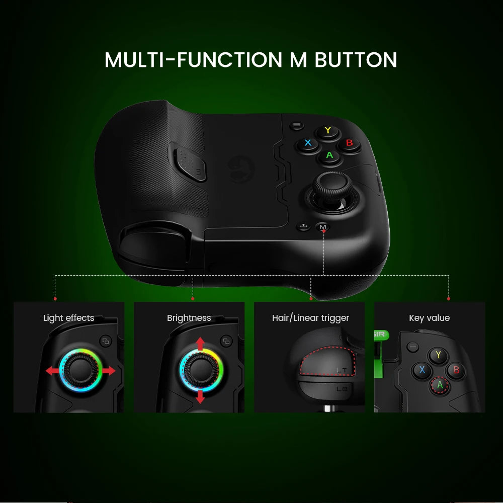 GameSir X4 Aileron Bluetooth Mobile Phone Gamepad Xbox Authorization Gaming Controller with Hall Effect, Portable joycon
