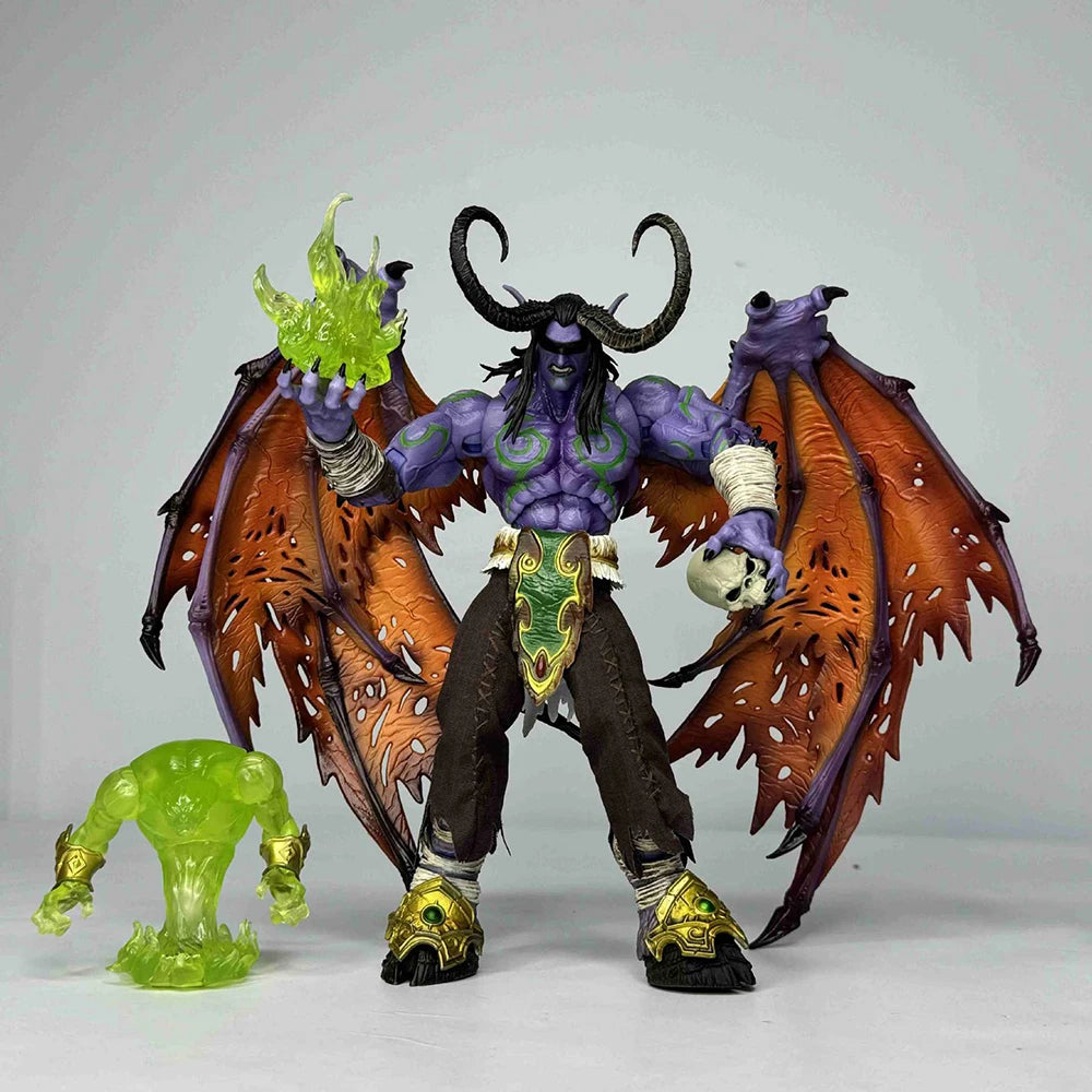 25 cm WOW Held Illidan Stormrage Dämonenjäger Elf Yudean PVC Actionfigur Anime Figur Modell Spielzeug Sammlung Puppengeschenk