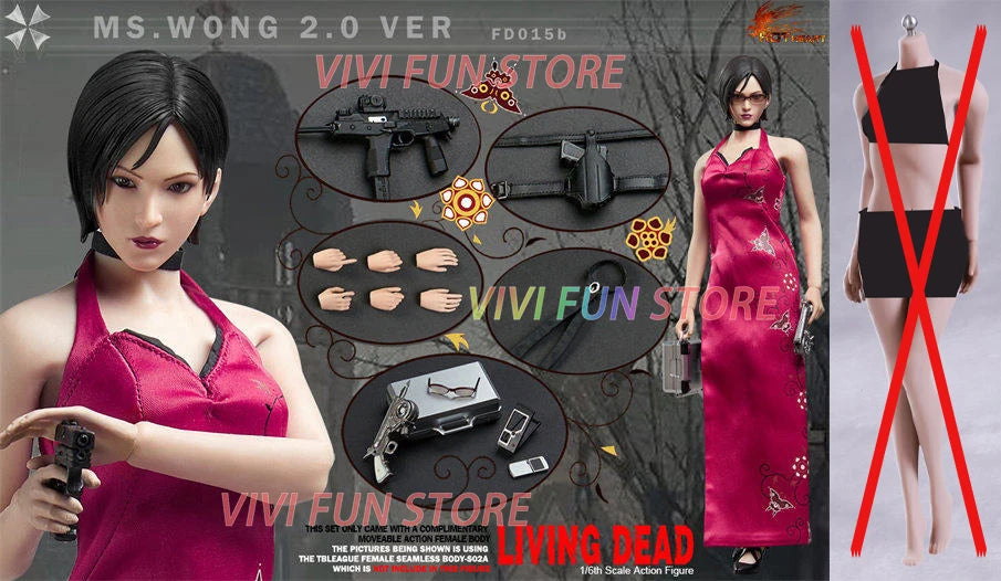 In Stock Hot Heart FD015 Ada Wong Ms.Wong 2.0 Movable Model Toys 1/6TH SCALE COLLECTIBLE FIGURE Accessory part LIVING DEAD