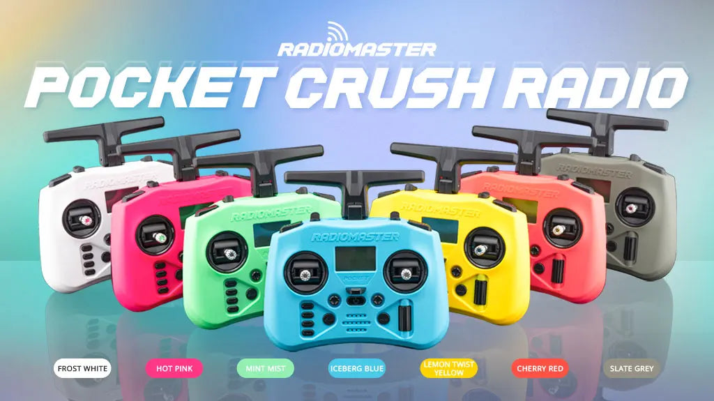 Radiomaster Pocket Crush 2.4GHz ELRS Hall Gimbal Transmitter Remote Control Portable Lightweight Foldable Antenna