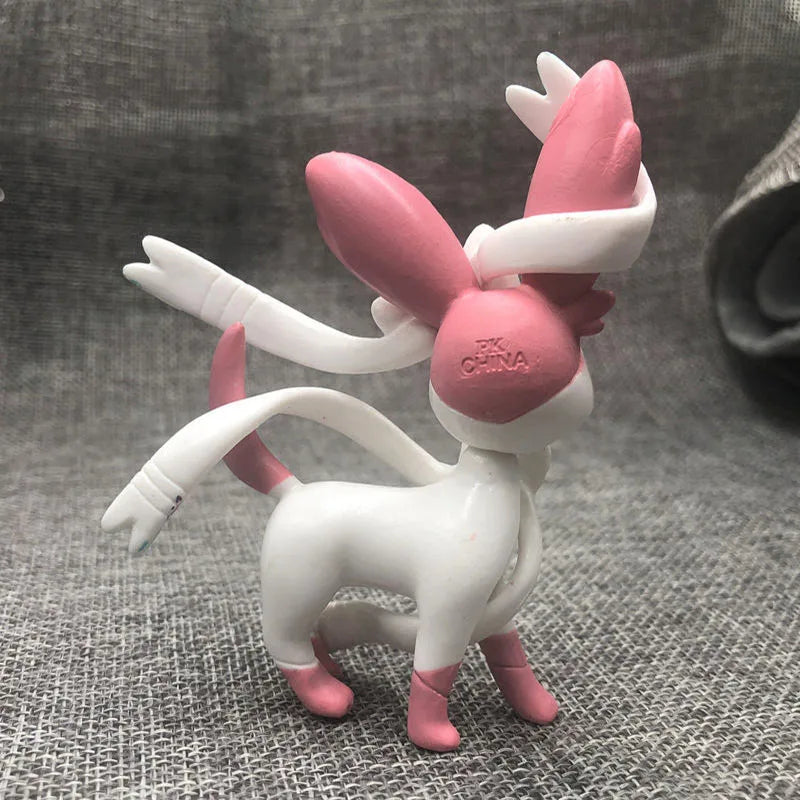 Pokemon Sylveon Eevee Statue Toy Cute Cartoon Anime Action Figure Handmade Model Dolls Kids Girl Birthday Gift Fashion Toys