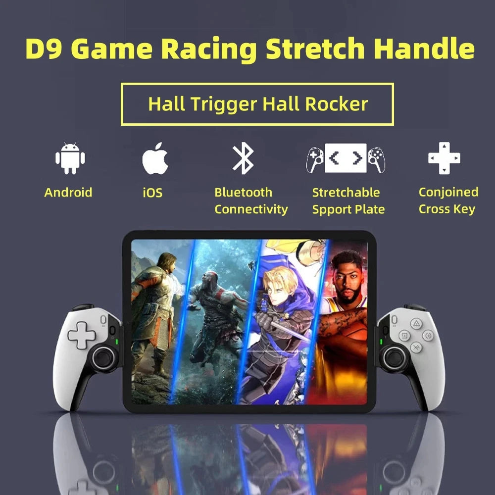 Hot Sale BSP D9 Tablet Controller Wireless Handle For Switch Game Bluetooth Stretching Joystick For PS3 PS4 Android IOS Gamepad