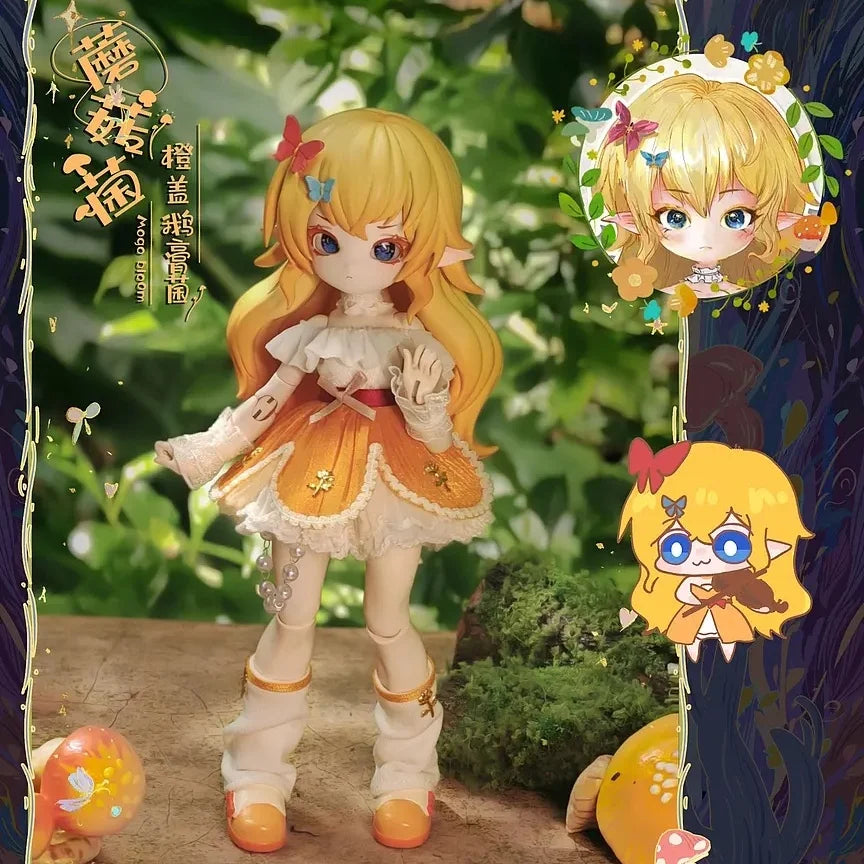 Original 1/12 Bjd Blind Box Mushroom Fungus Series Joint Movable Exquisite Desktop Action Figure Collectible Gifts Pre-Sale