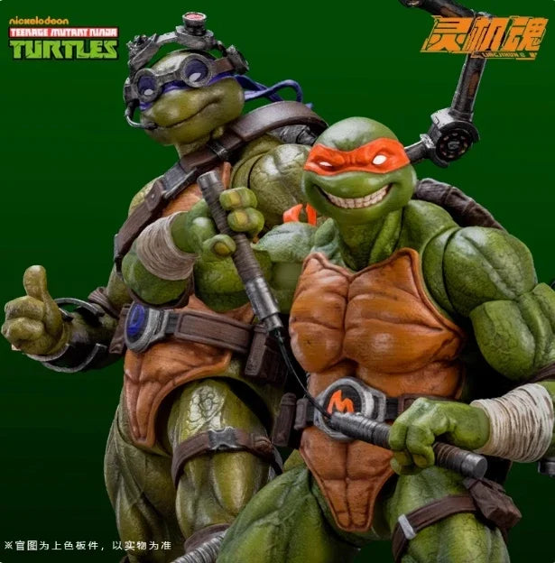 In Stock Lingjihun Teenage Mutant Ninja Turtles Raphael&Leonardo Highly Restored Action Figure Model Collectible Anime Figurine