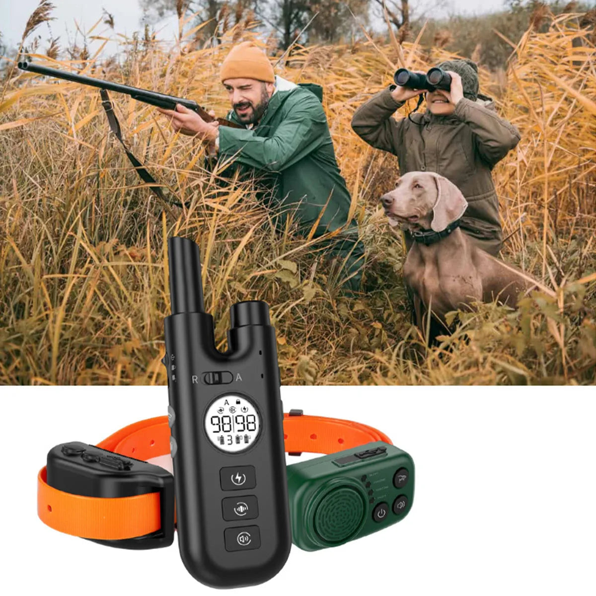 Dog Bark Collar with Remote, 3-in-1 Automatic Dog Training Collar with Beep Vibration Static and Anti Bark Mode, IPX7 Waterproof