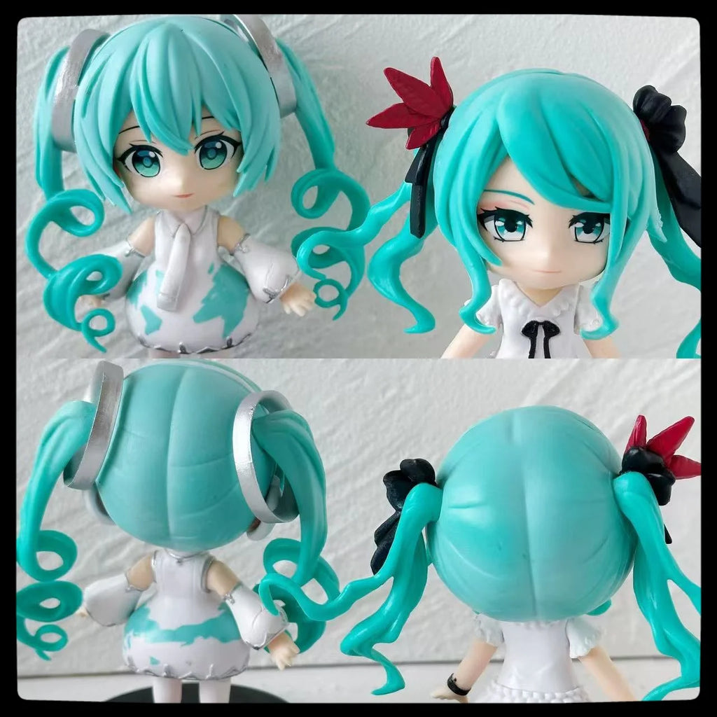 hatsune miku Q version figure cute anime girl model MIKU doll toy desktop gashapon ornament anime peripheral birthday gift 6pcs