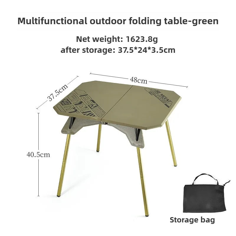 ISE MOUNT Outdoor Folding Table Camping table Portable Lifting Table Two heights of use with storage bag