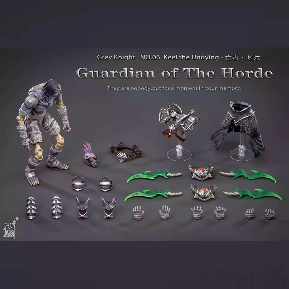 Gray Knight 1/10 Scale Figure Mithril No.06 Guardian Of The Horde Undying Keel Movable 7inches Delicate Soldier Model Toy Gifts