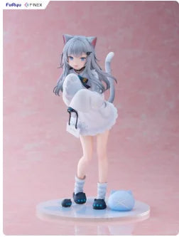 -In Stock Original F:NEX Nacho Cat 22cm Anime Decorative Cute Figure 1/7 Statue Model Collection
