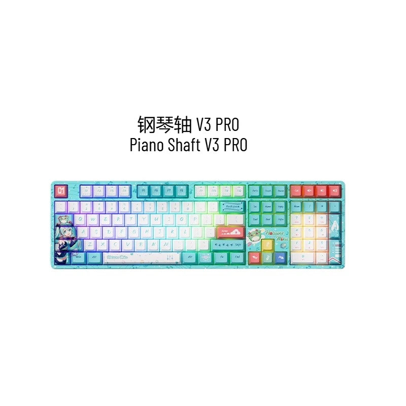 Hatsune Miku 5108B Plus Mechanical Keyboard Mouse Wireless/Bluetooth for Gaming Office Work Perfect Gift for Girls