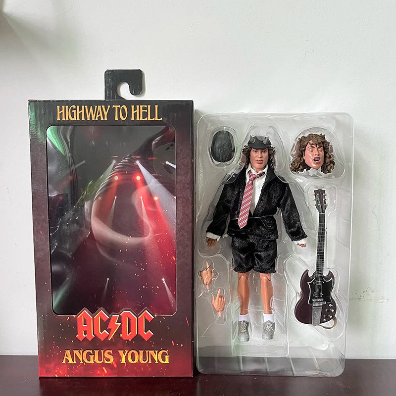 Highway To Hell Angus Young Bon Scott Action Figure Model Toys Collection Joint Movable Christmas Gift Toys For kids