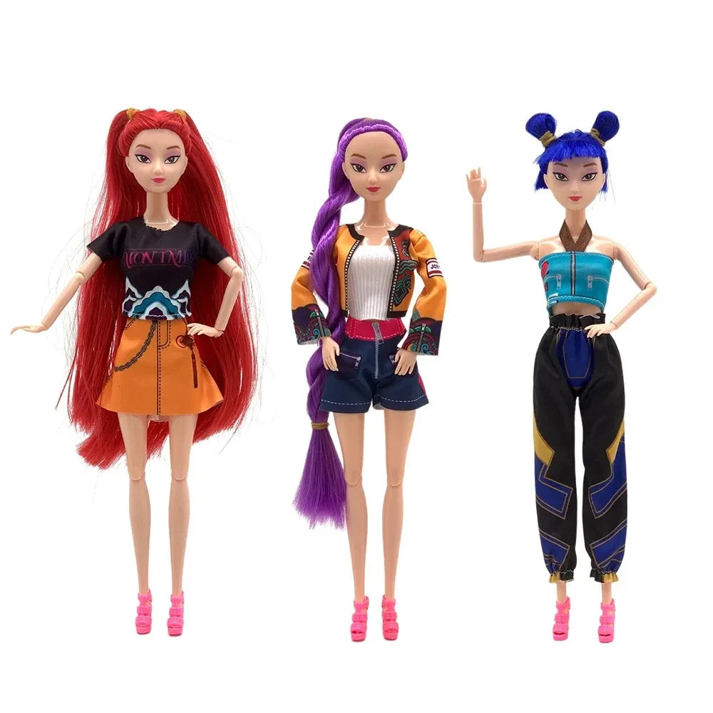 2026Hot Sell With Delicate Texture Anime 30CM K-Pop Demon Hunters Doll Vinyl Toy Rumi Mira Zoey Birthday Surprise Gift For Girls